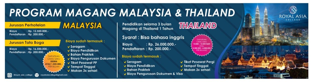Let's Join Us. Learning and Job Training at Thailand and Malaysia.